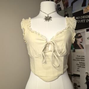 Coquette Bohemian Yellow Corset Top